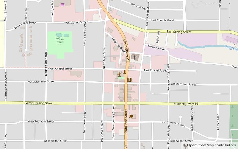 Iowa County Courthouse location map