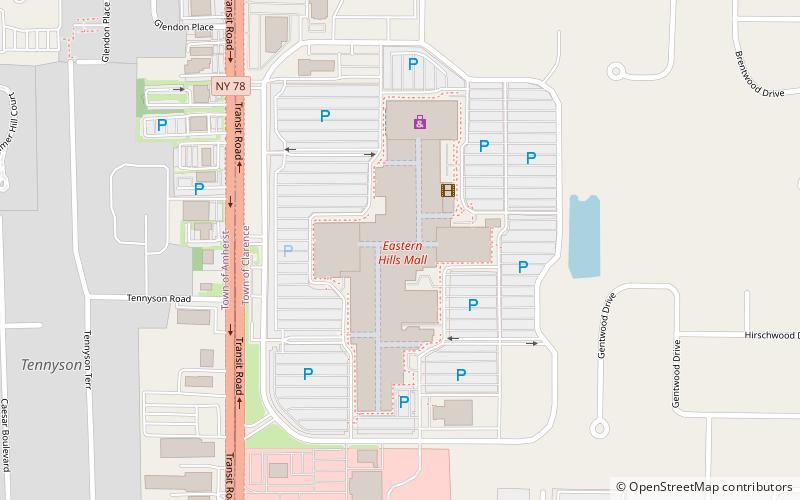 Eastern Hills Mall location map