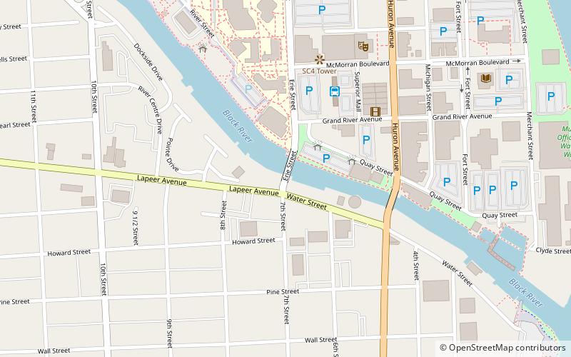 Seventh Street–Black River Bridge location map