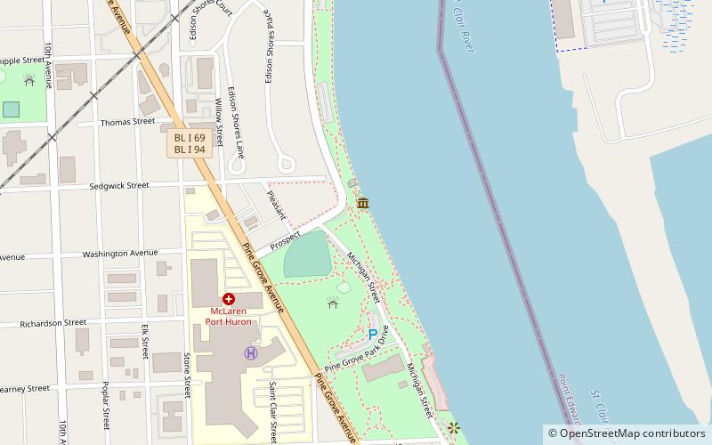 HURON Lightship location map