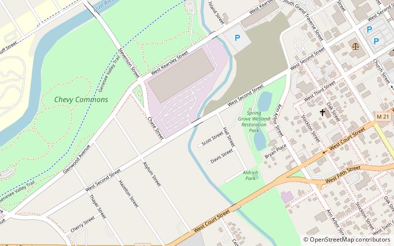 West Second Street–Swartz Creek Bridge location map