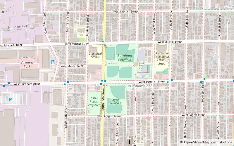 Burnham Park Neighborhood location map