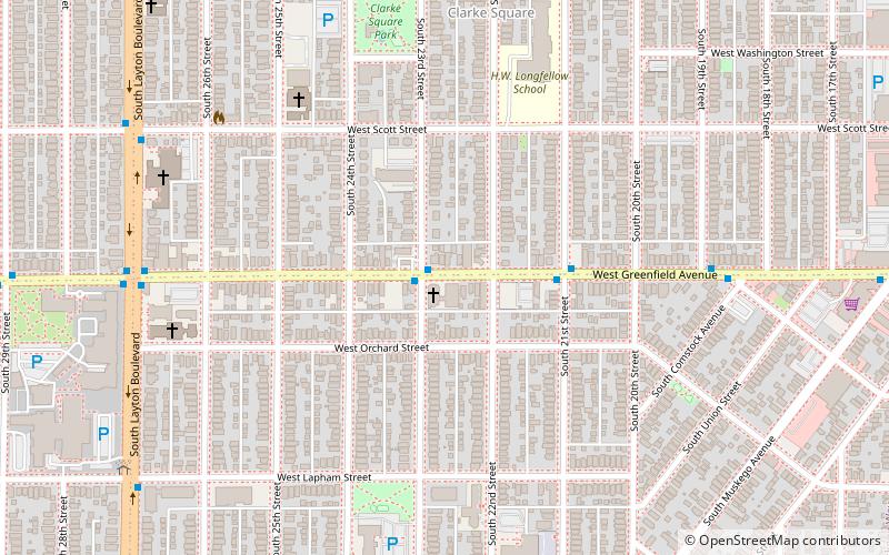 Christ Evangelical Lutheran Church location map