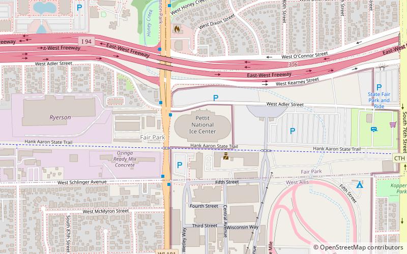 Pettit National Ice Center location map