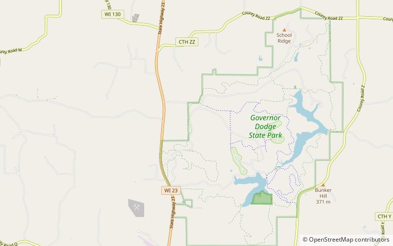 stephens falls governor dodge state park location map