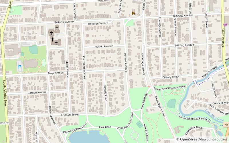 Onondaga Highlands–Swaneola Heights Historic District location map