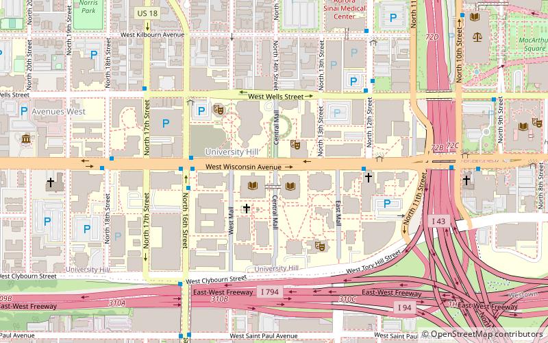 Université Marquette location map