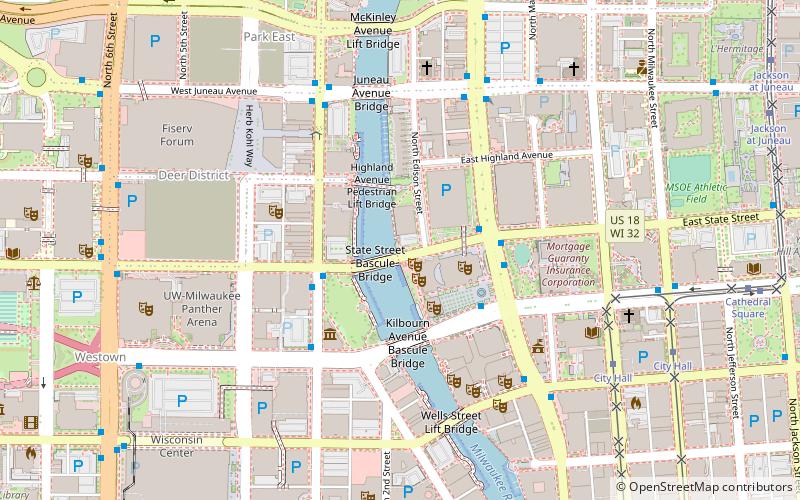 Milwaukee Riverwalk location map