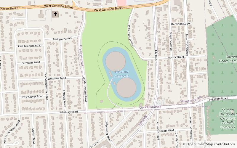 Westcott Reservoir location map