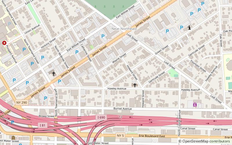 Hawley–Green Historic District location map