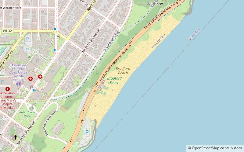Bradford Beach location map