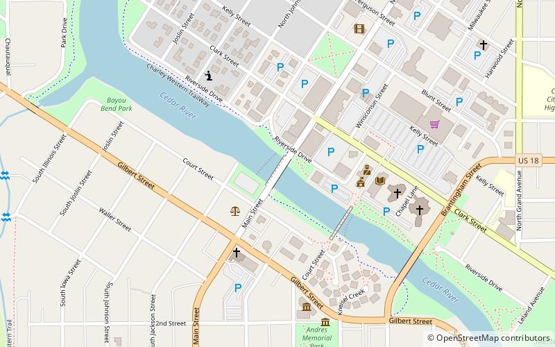 Main Street Bridge location map