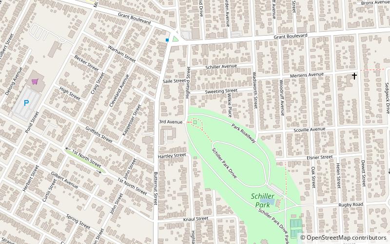 Goethe–Schiller Monument location map