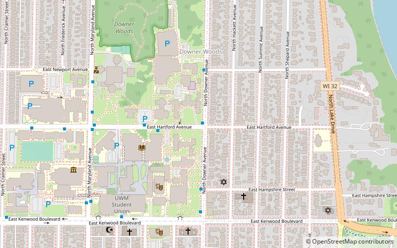 Milwaukee Downer College location map