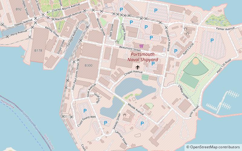 Portsmouth Naval Shipyard location map