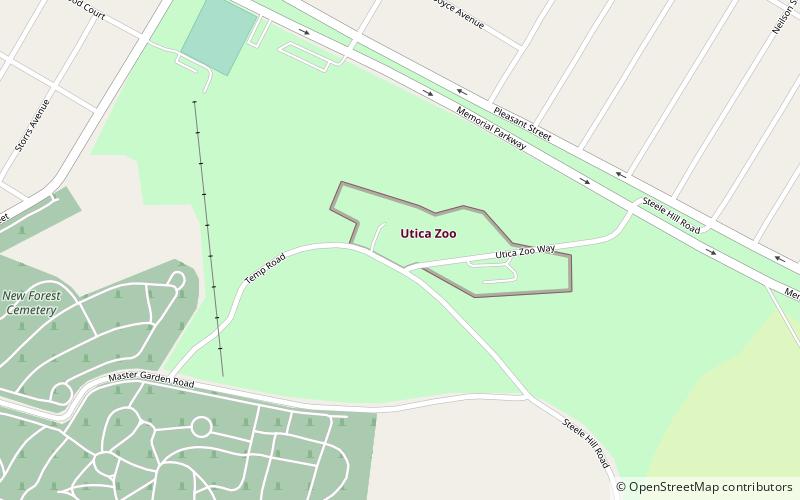 Utica Zoo location map