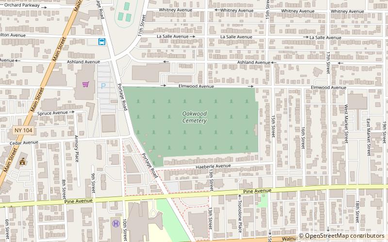 Oakwood Cemetery location map