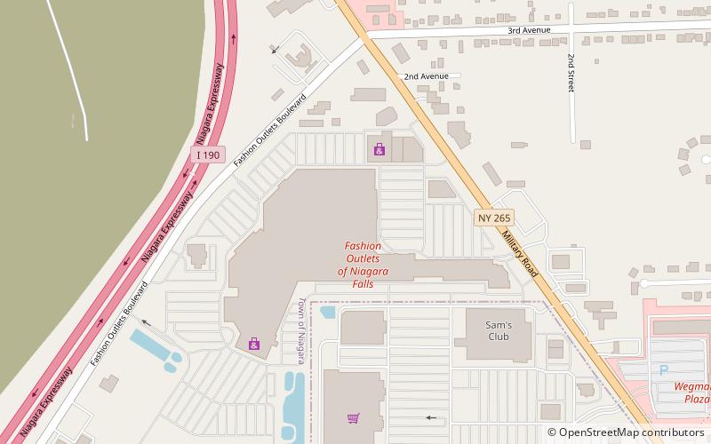 Fashion Outlets of Niagara Falls location map