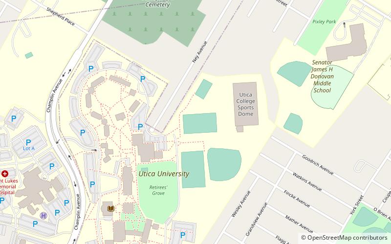 charles a gaetano stadium utica location map