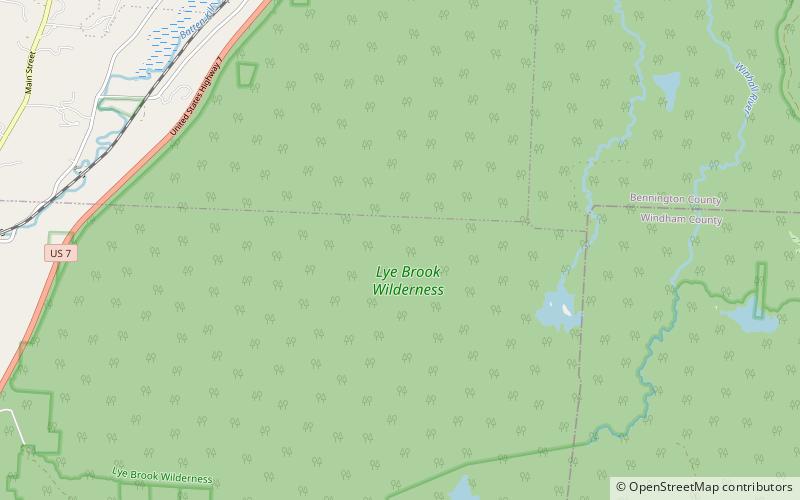 lye brook wilderness foret nationale de green mountain location map