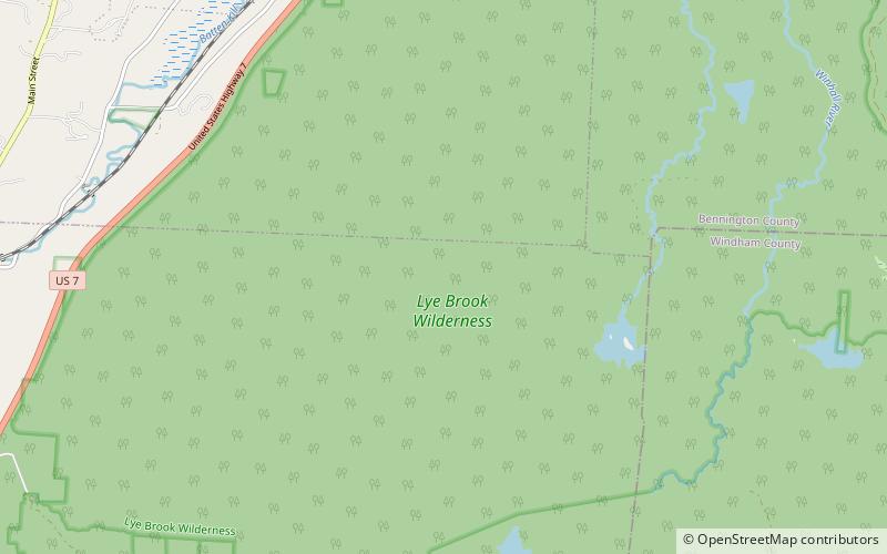 lye brook wilderness green mountain national forest location map