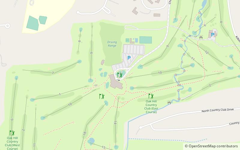 Oak Hill Country Club location map