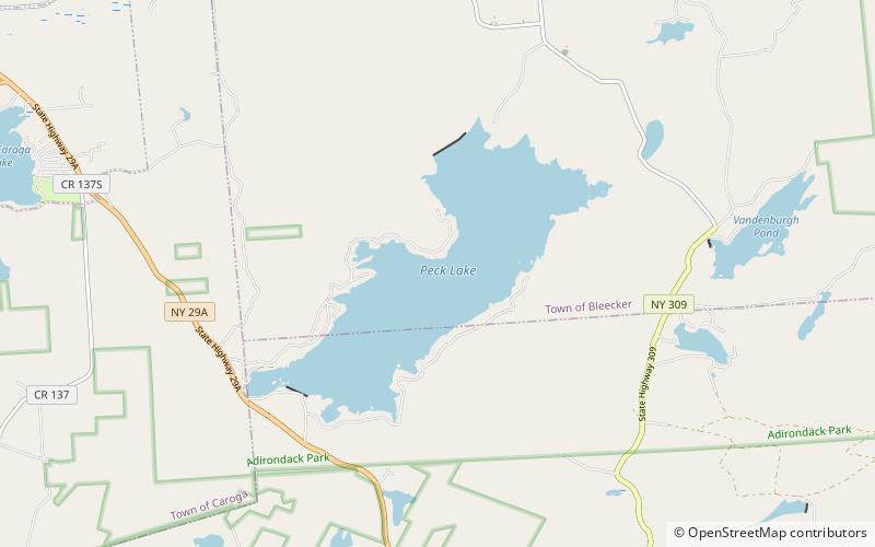 Peck Lake location map