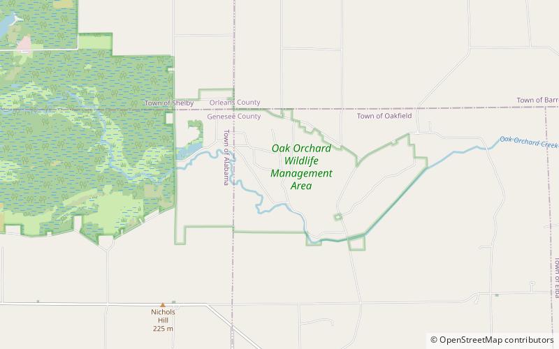Oak Orchard Wildlife Management Area location map