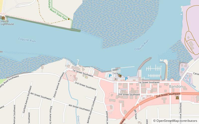 Port of Bandon location map