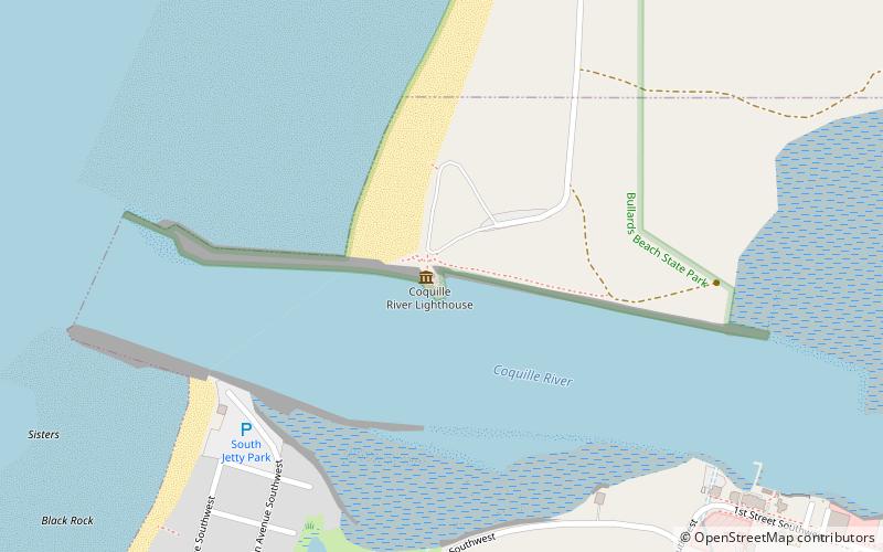 Coquille River Light location map