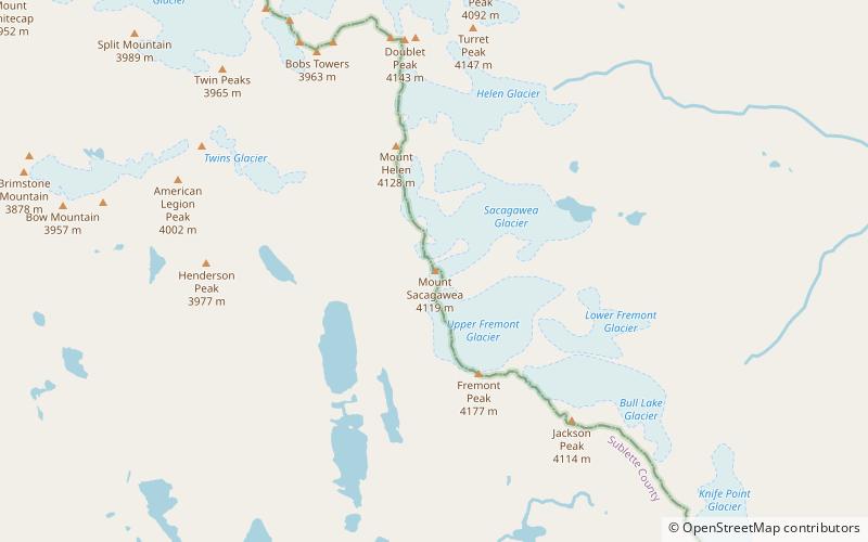 Mount Sacagawea location map