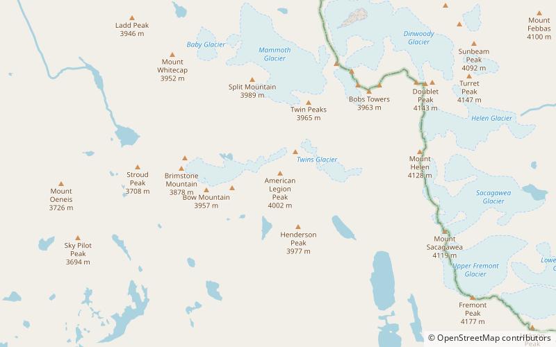 american legion peak bridger wilderness location map