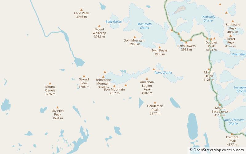 stroud glacier bridger wilderness location map