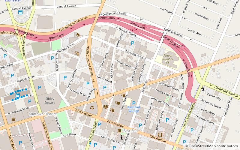 Eastman School of Music Student Living Center location map