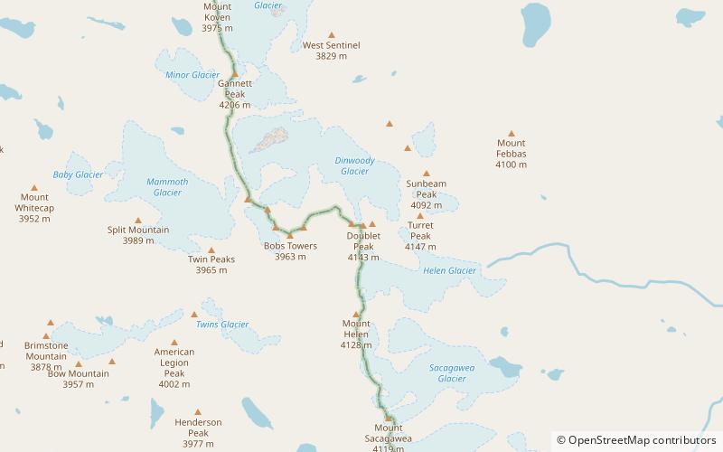 Doublet Peak location map