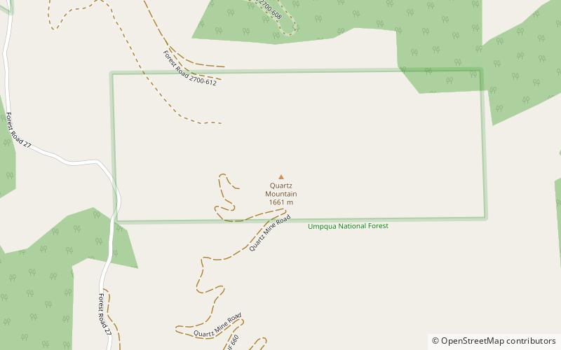 quartz mountain bosque nacional umpqua location map