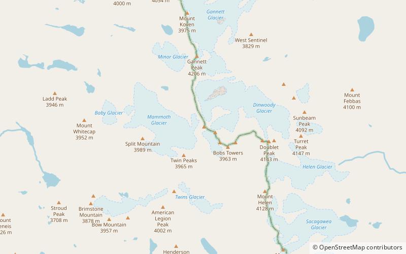 mount woodrow wilson bridger wilderness location map