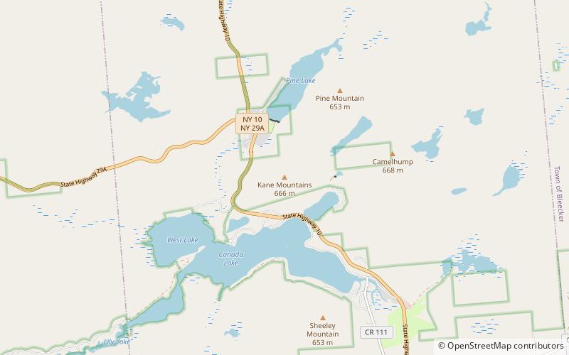 Kane Mountain location map