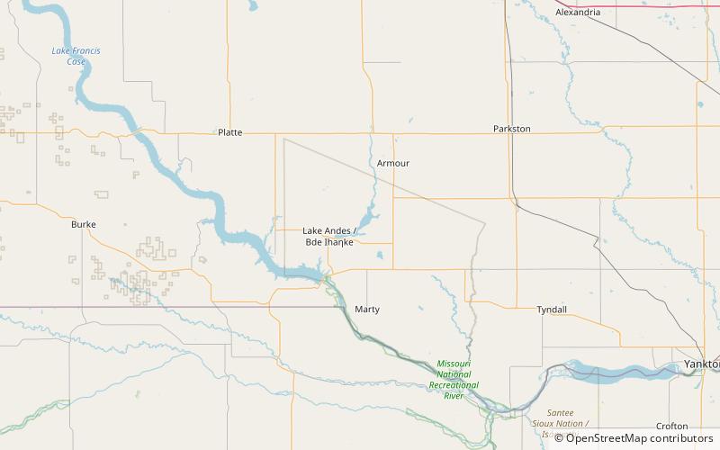 Lake Andes National Wildlife Refuge location map