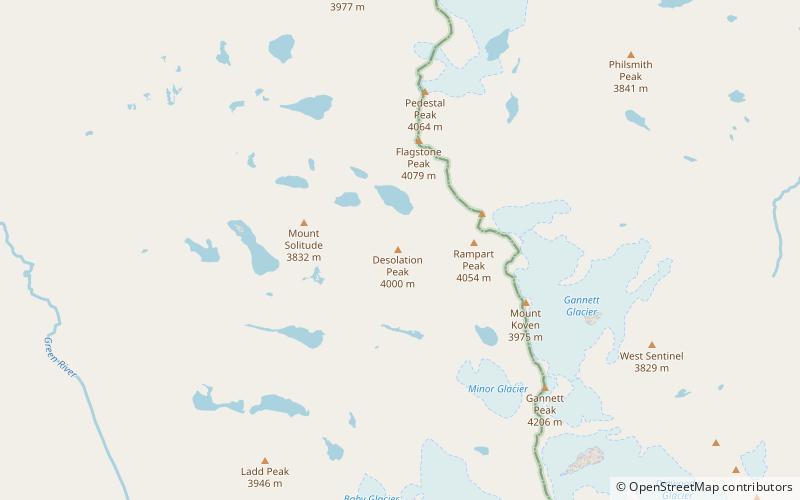 desolation peak bridger wilderness location map