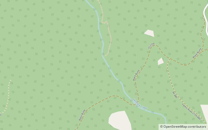 clover falls umpqua national forest location map