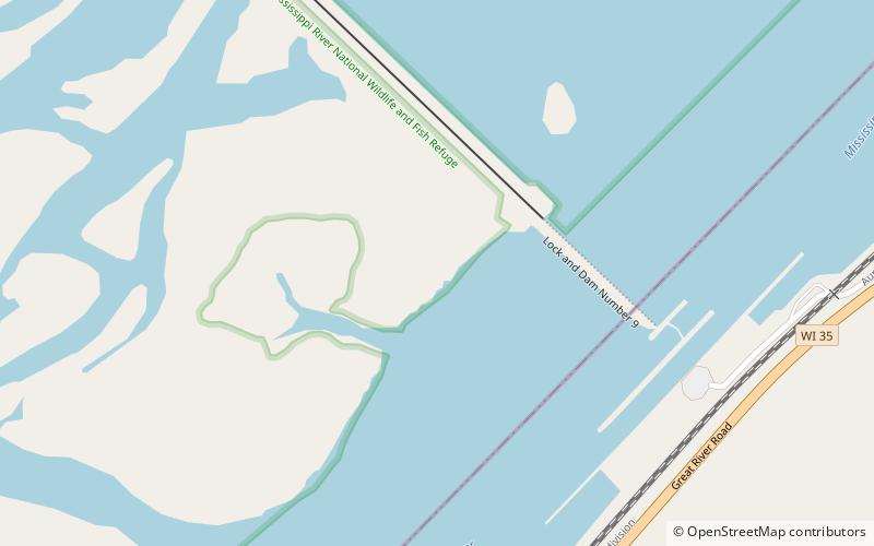 Lock and Dam No. 9 location map