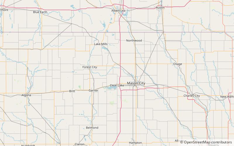 buddy holly crash site clear lake location map