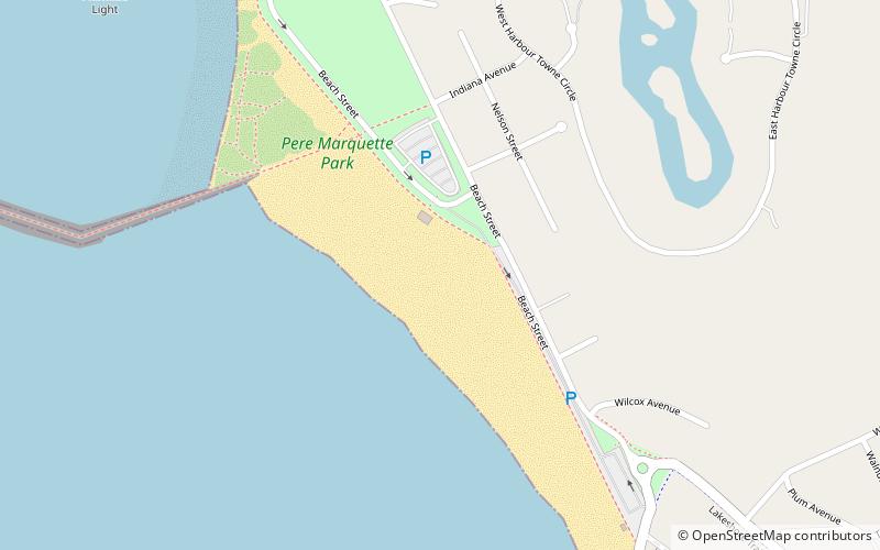 Pere Marquette Beach location map
