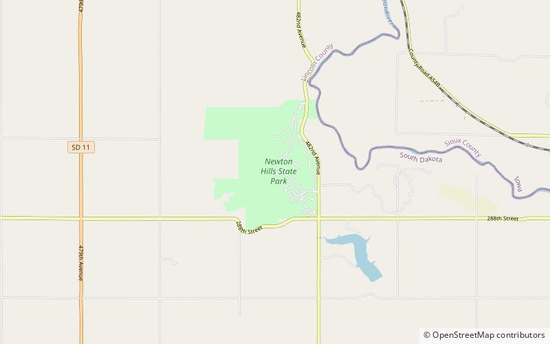 Newton Hills State Park location map