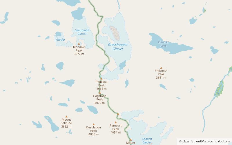 Klondike Glacier location map