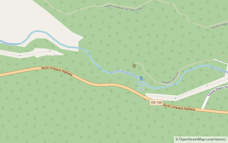 Toketee Falls location map