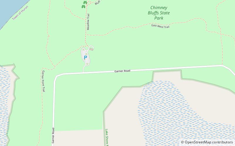 Chimney Bluffs State Park location map