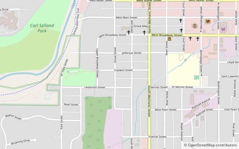 Broadway–Phelps Park Historic District location map