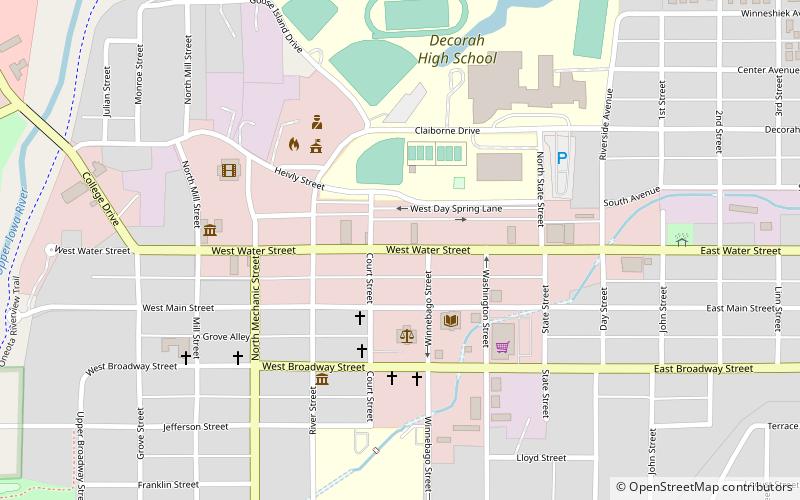 Decorah Commercial Historic District location map